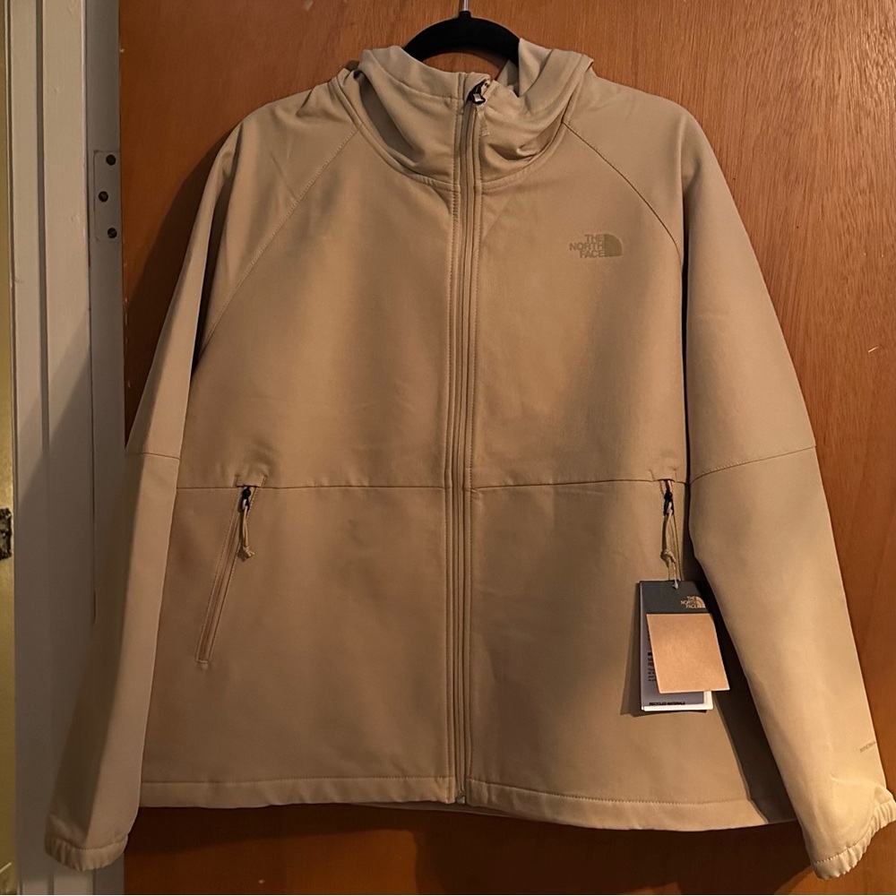 THE NORTH FACE Women's Camden Soft Shell Hoodie, Khaki Stone Dark Heather